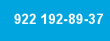 922 192-89-37